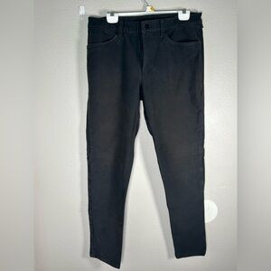 Lululemon ABC Pants Men 34 Slim Straight Fit Black 5 Pocket